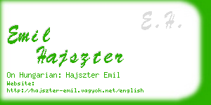 emil hajszter business card